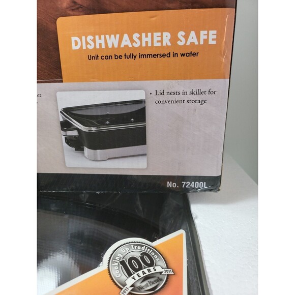 West Bend 15" x 12" X 2¾ Non-Stick Electric Skillet-New - Picture 8 of 12